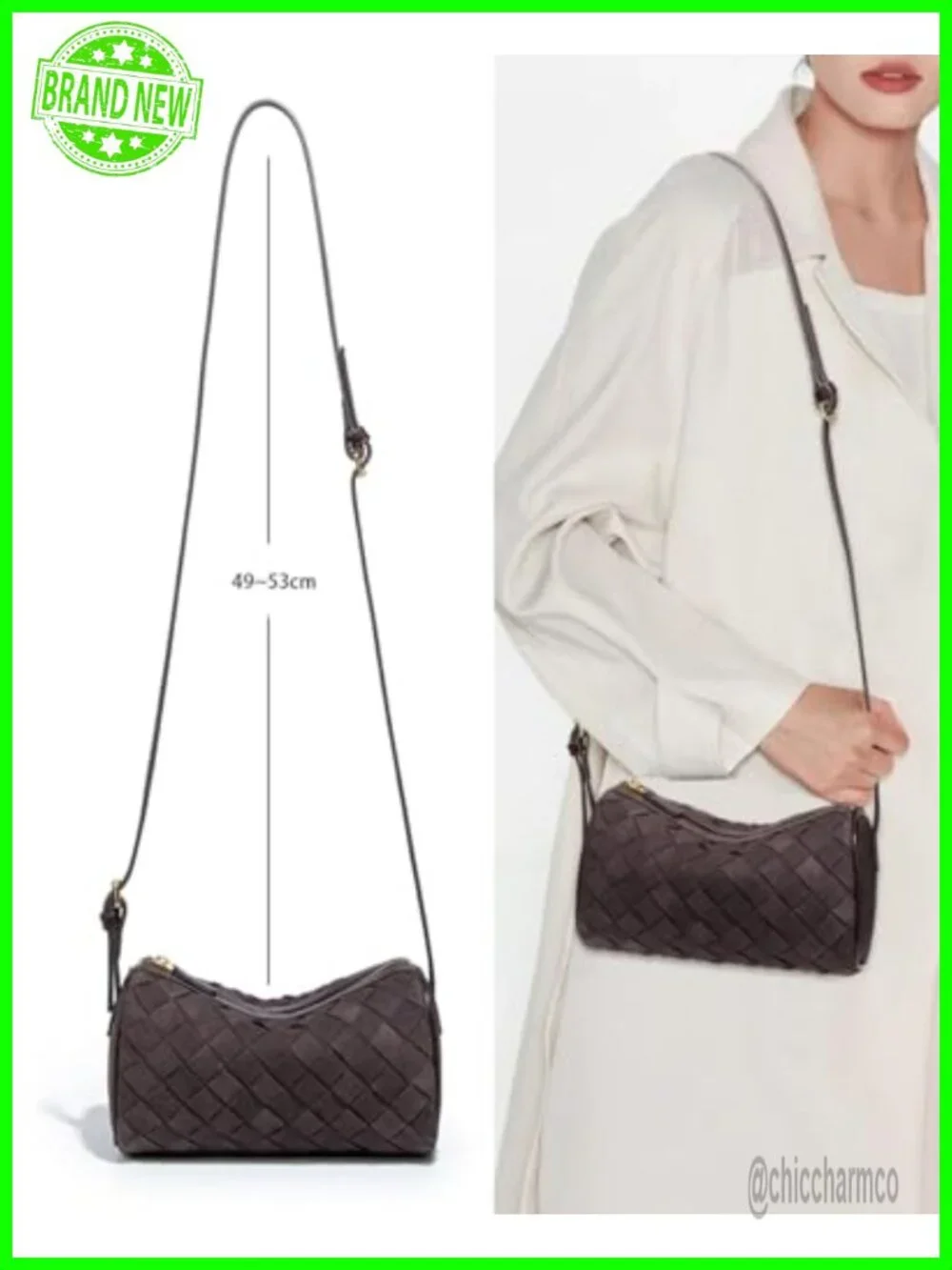 Woven Faux Suede Small Hobo Bag Crossbody Clutch Purse